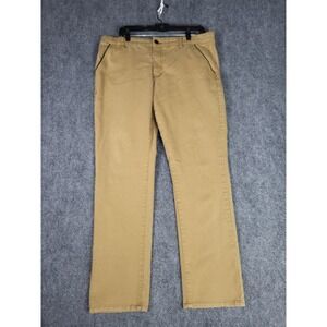 Fried Denim Mens Chino Pants Casual Khaki Straight‎ Leg Comfort Men Size 36 Work